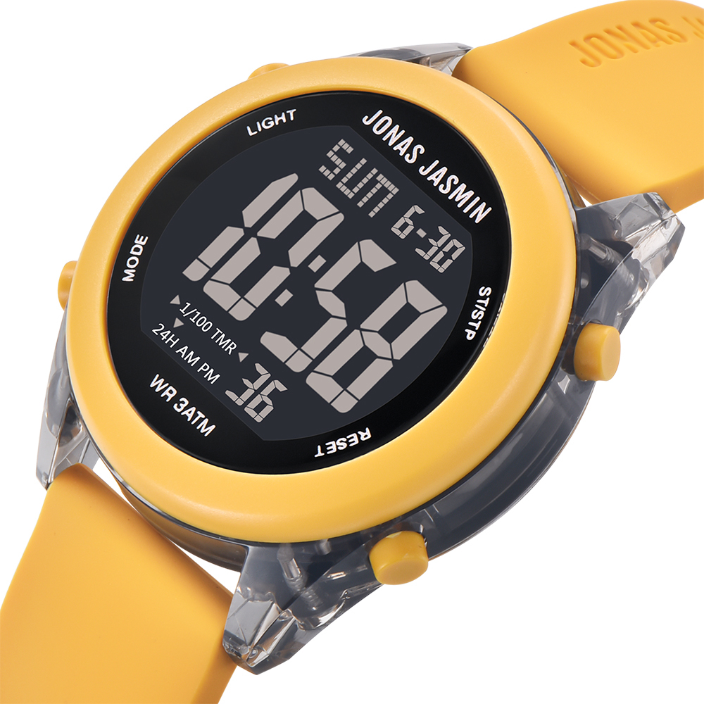 【Jonas Jasmin 喬納斯】JJ-2240 多功能卓越閃耀跳色華麗電子錶