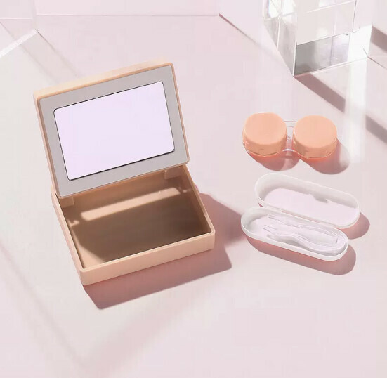 Popular contact lens storage box [Dark Pink]