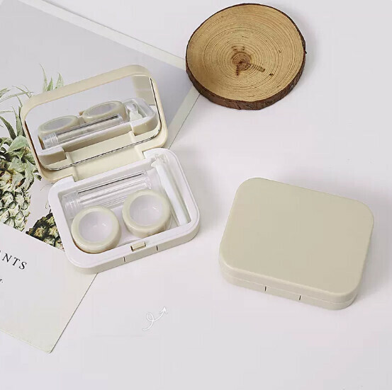 Hot style [single pack] contact lens box [off-white]