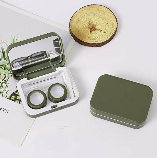 Hot style [single pack] contact lens box [dark green]