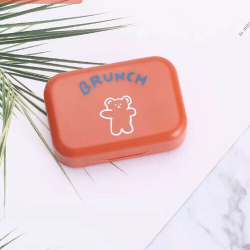 Popular Contact Lens Storage Box [Orange 1 Bear Style]