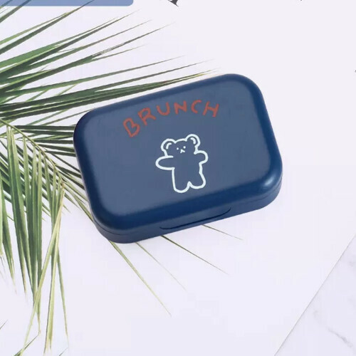 Popular contact lens storage box [1 piece of bear style blue]