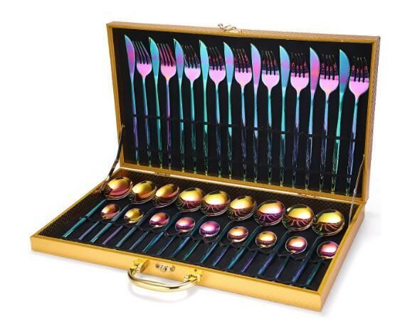 Popular fashionable and trendy tableware (36-piece set of colorful colors)