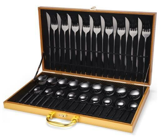 Hot style fashionable tableware (black 36-piece set)