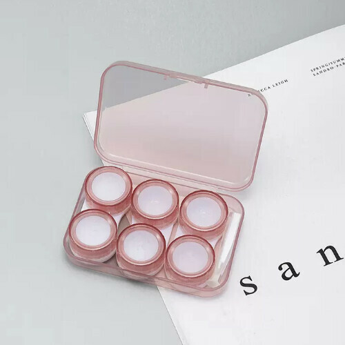 Popular Contact Lens Case Storage Box [Triple Box—Pink]