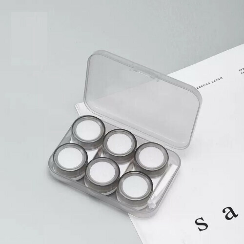 Popular contact lens case storage box [triple box-grey]