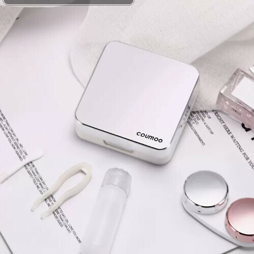 Popular Contact Lens Case Simple Storage Box [Mirror Silver]
