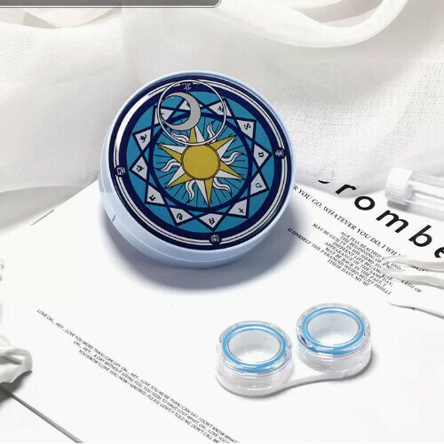 Popular Contact Lens Case Simple Storage Box [Magic Circle Blue]