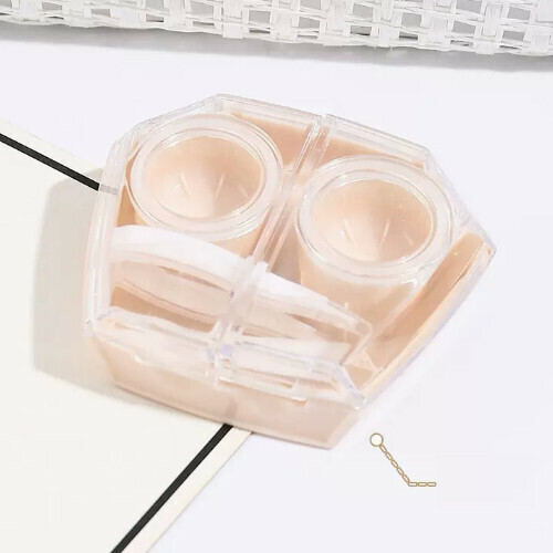 Popular contact lens storage box [beige 1 piece]