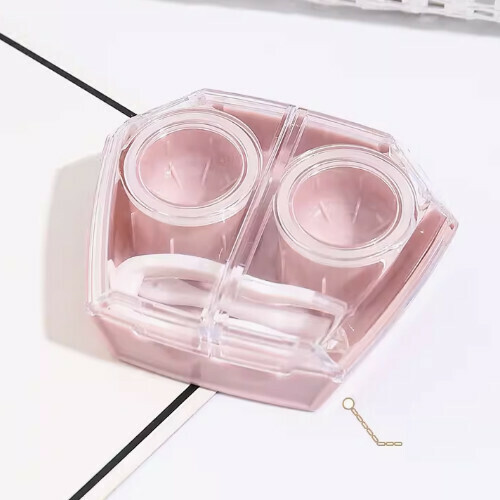 Popular contact lens storage box [pink 1 piece]