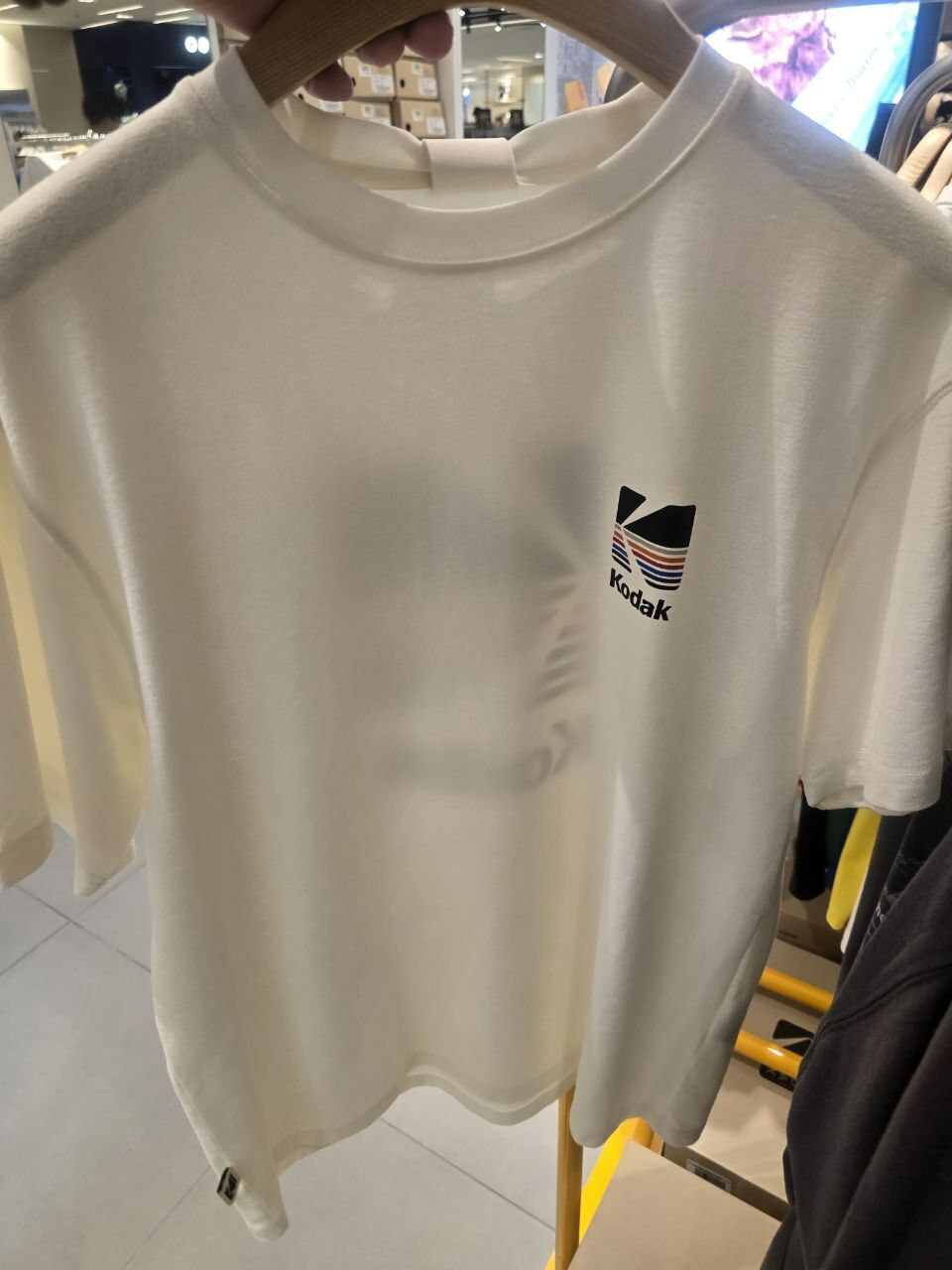 K] KODAK SORONA RAINBOW SHORT SLEEVE T-SHIRT,IVORY
