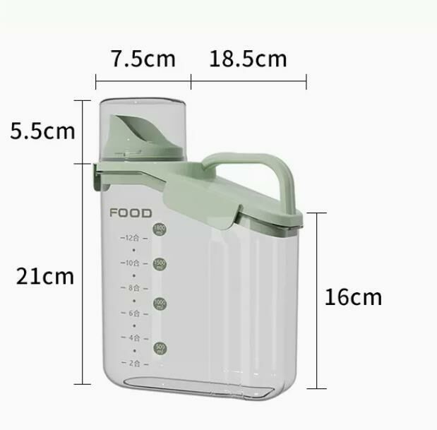爆款（淺杉綠【2800ML】）雜糧密封罐 收納盒  