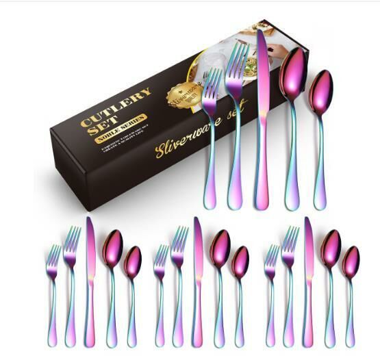 Popular simple and fashionable stainless steel tableware (20-piece set/serves 4 people)