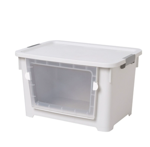 Popular storage box [Ivory White] (extra large size 100L [length 58*width 41*height 38])