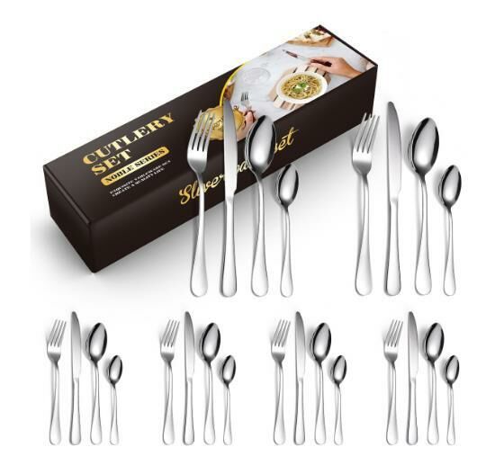 Popular Western stainless steel tableware (silver 24-piece set)