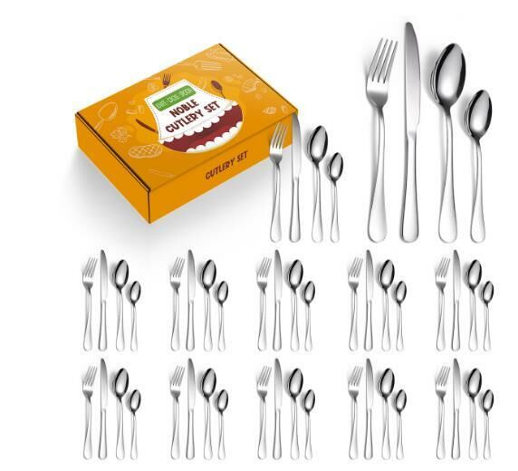 Popular Western stainless steel tableware (silver 48-piece set)