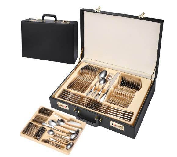 Popular simple tableware set (silver 72-piece set)