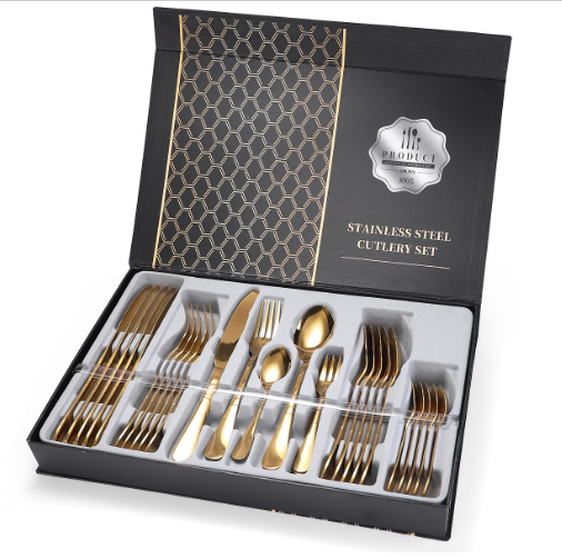 Hot recommended 30-piece tableware set (gold 30-piece set)