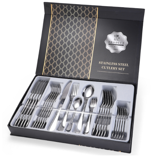 Hot recommended 30-piece tableware set (silver 30-piece set)