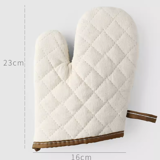 New style [pack of 2] oven gloves (anti-scald gloves off-white)