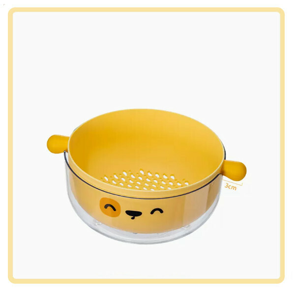 New double-layered vegetable washing basin, rice washing basket and fruit plate (Storage & Draining)