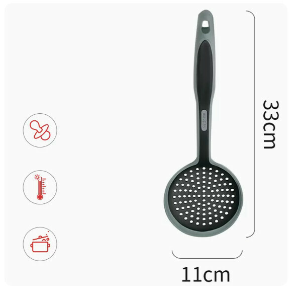 New silicone spatula, household non-stick pot spatula, high temperature resistant cooking spatula (colander [special for non-stick pot protection])