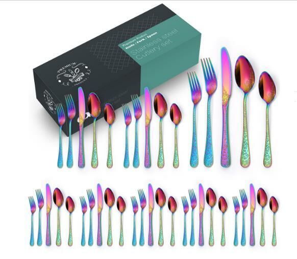 New fashionable stainless steel tableware (40-piece set)