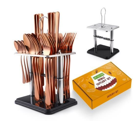 New tableware set (24-piece rose set)