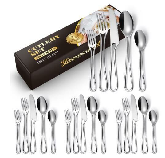 New hollow creative tableware (silver 20-piece set)