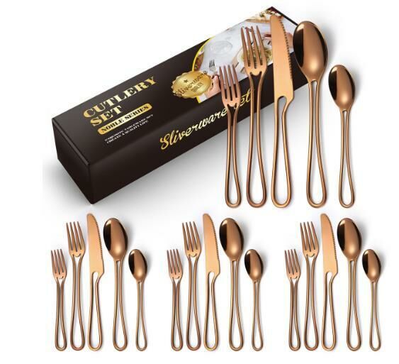 New hollow creative tableware (20-piece rose set)