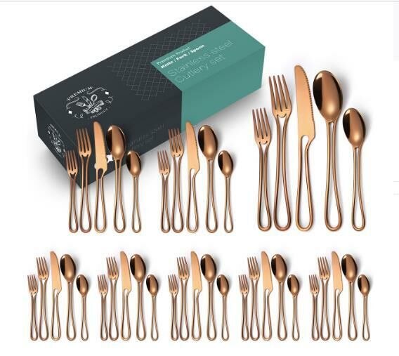 New hollow creative tableware (40-piece rose set)
