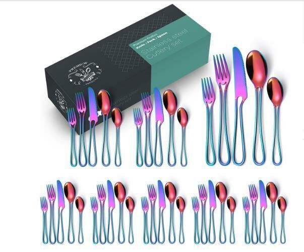 New hollow creative tableware (colorful 40-piece set)