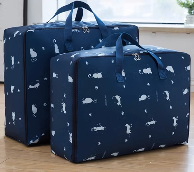 New storage bag (navy cat) (thick version: large + extra large)