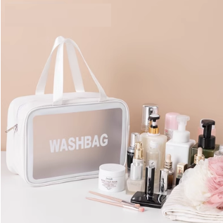 New cosmetic bag (white handheld model - large size)