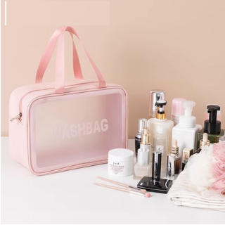 New cosmetic bag (pink handheld model - large size)