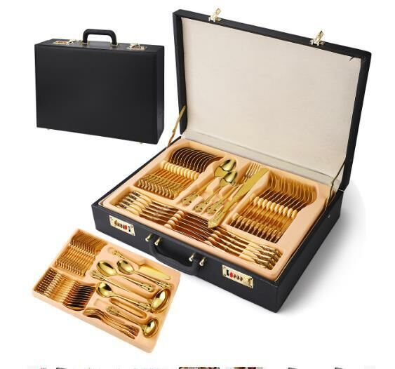 New luxury tableware (gold 72-piece set)
