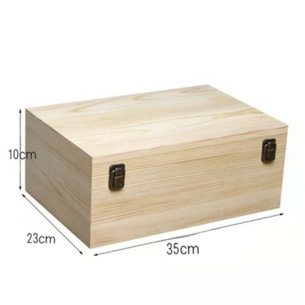 Hot recommended salmon steak tableware glass lid wooden box (original color extra large wooden box)