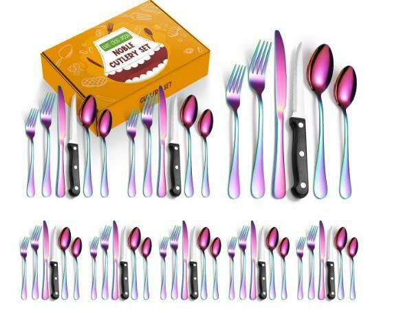 Hotly recommended luxury stainless steel tableware (48-piece set/serves 8 people)
