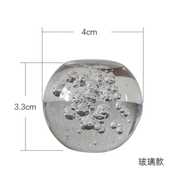 熱推氣泡玻璃點心托盤透明甜品盤子（氣泡碟）