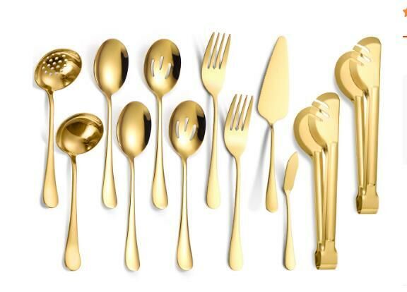 Popular multi-purpose tableware (gold 12-piece set)