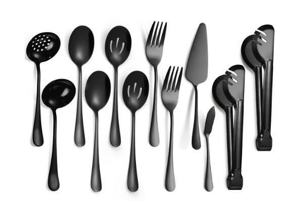 Popular multi-purpose tableware (black 12-piece set)