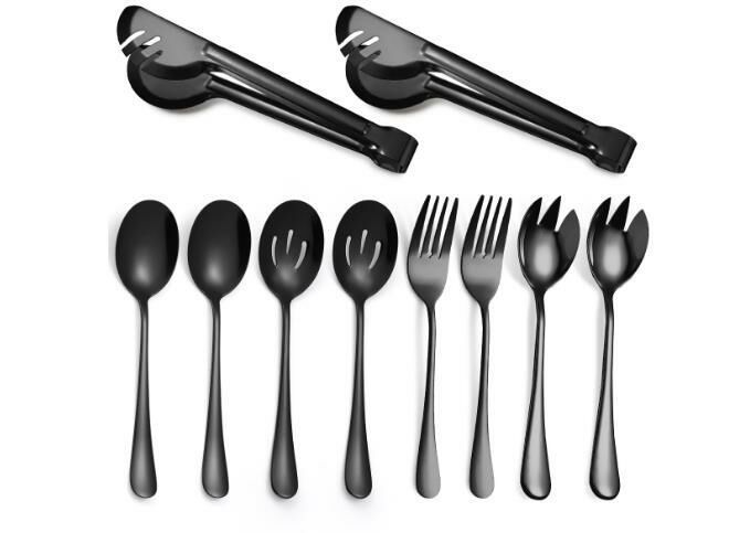 Popular multi-purpose tableware (black 10-piece set (style 2))