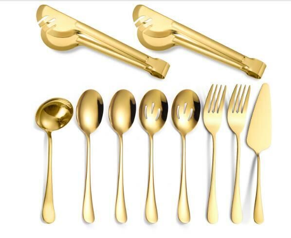 Popular multi-purpose tableware (gold 10-piece set (style 3))