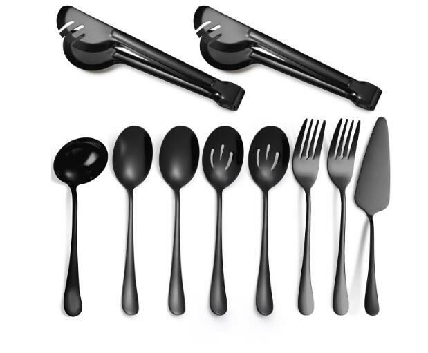 Popular multi-purpose tableware (black 10-piece set (style 3))