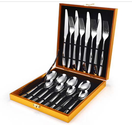 New fashionable gift box tableware (silver 16-piece set)