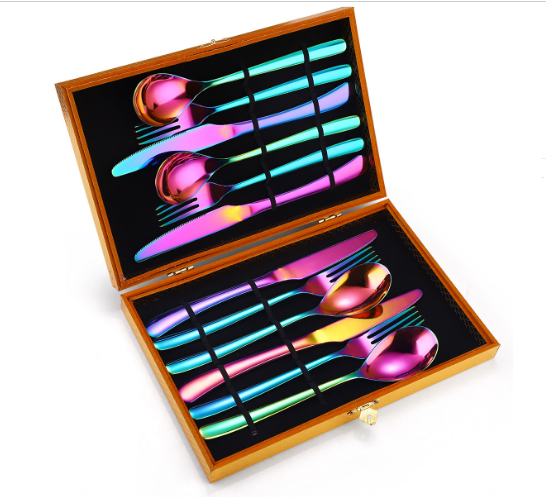 New fashionable gift box tableware (12-piece set of colorful colors)