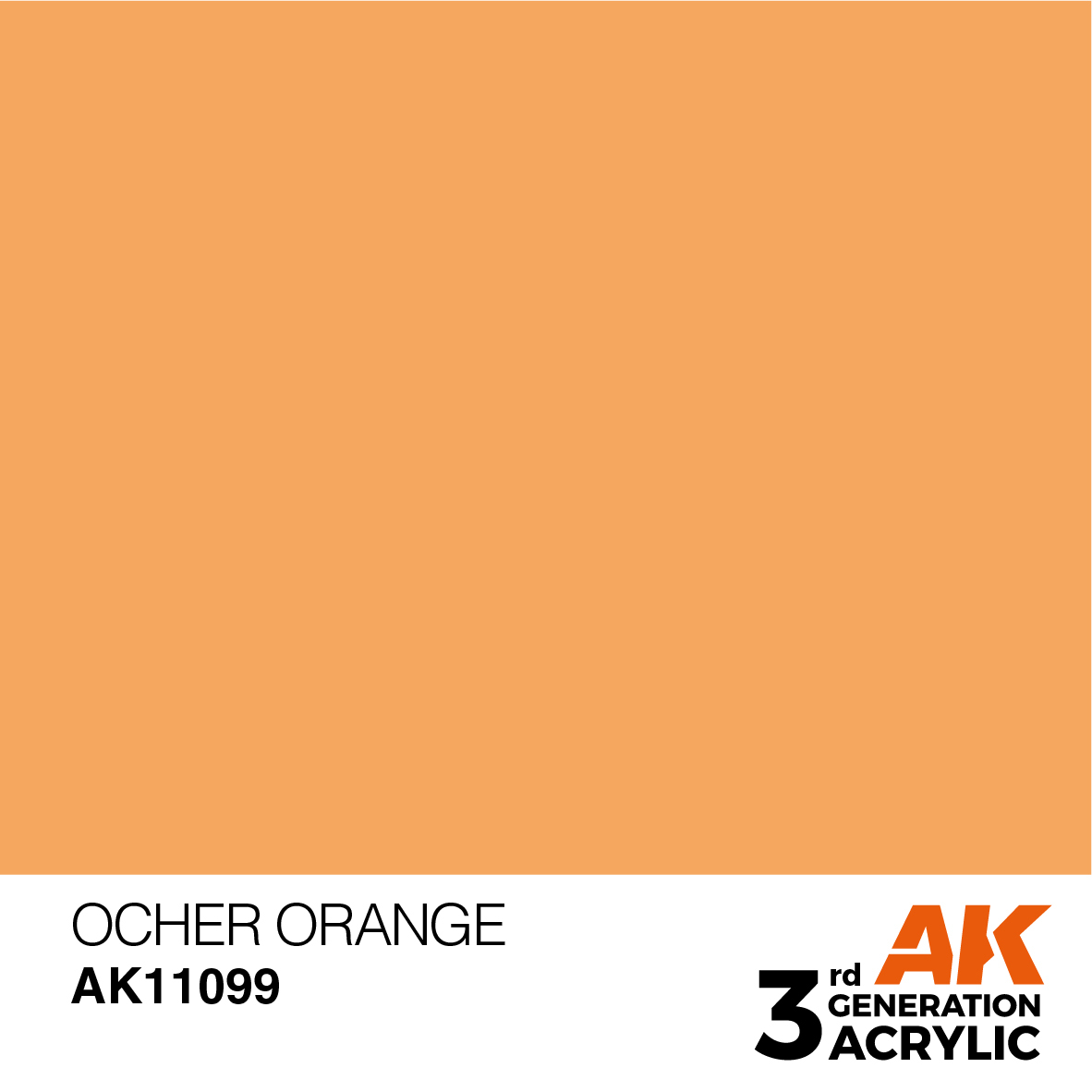 [預購]AK - 水性壓克力顏料 3rd OCHER ORANGE – STANDARD