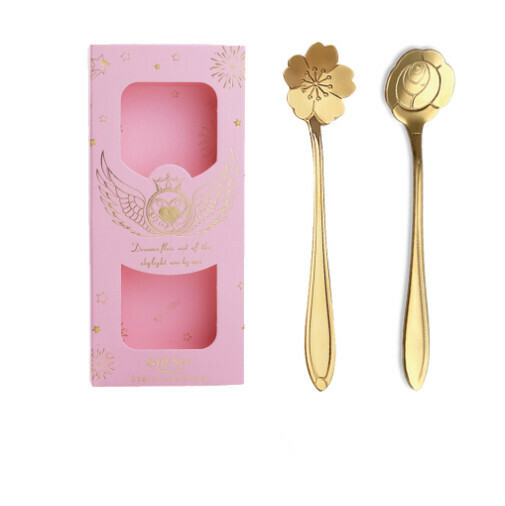 Popular wedding gift box and tableware set (gold spoon two-piece set-powder box)