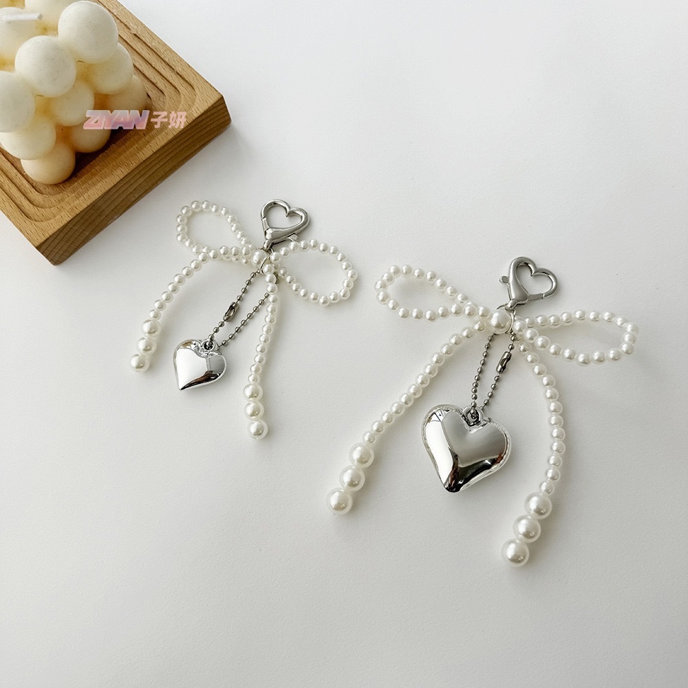 超美蝴蝶結愛心掛件吊飾