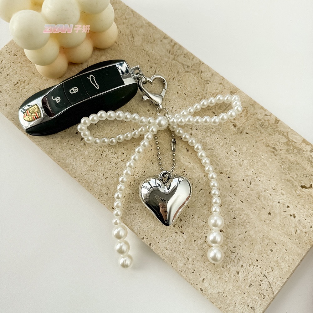 超美蝴蝶結愛心掛件吊飾